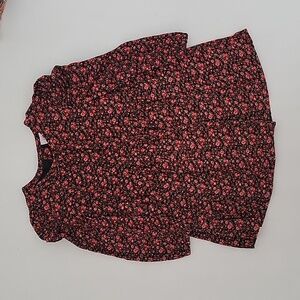 Gap Ditsy Floral Puff Sleeve Corduroy Dress, 3Y